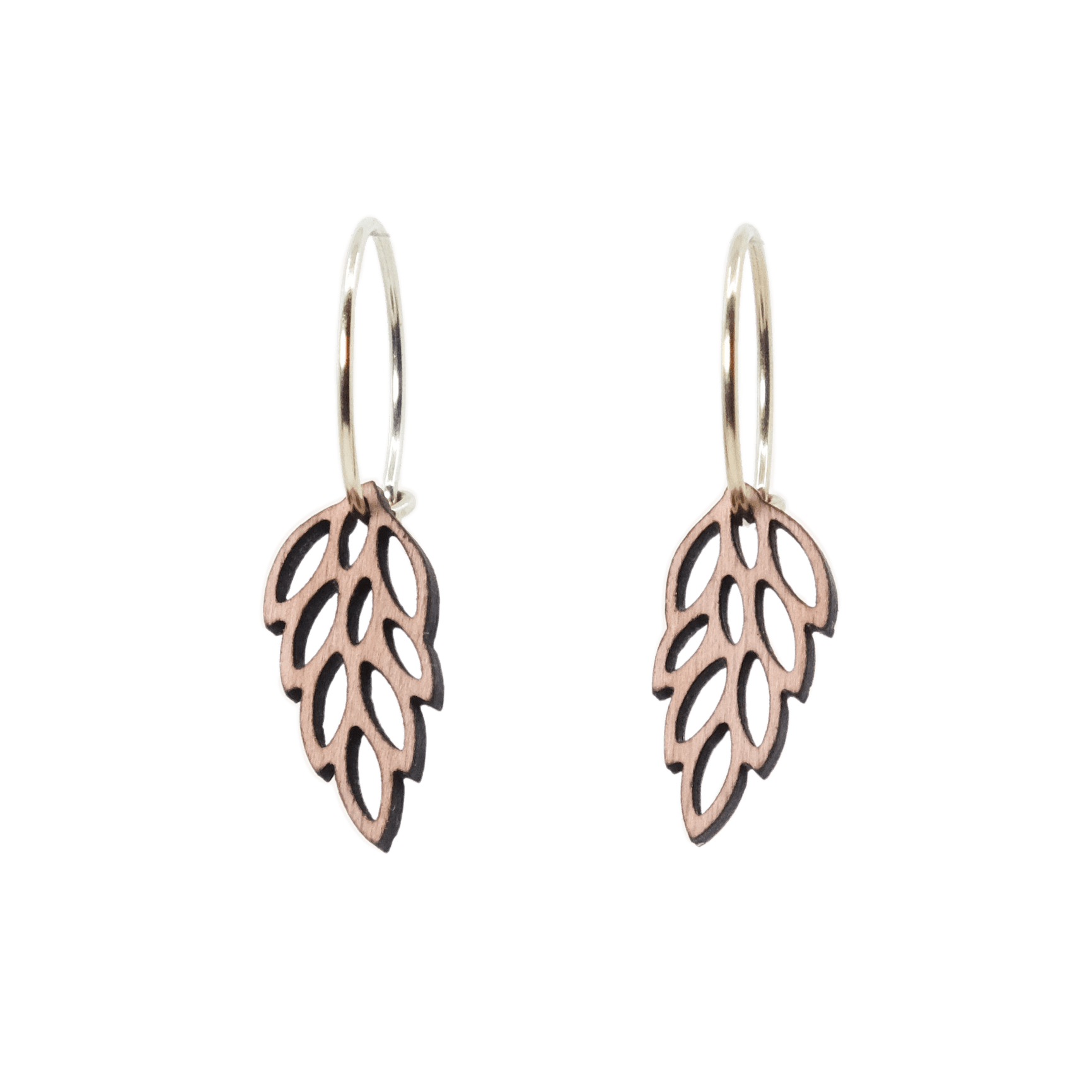 April Øreringe Sølv øreringe | Bæredygtige træ øreringe | Designer træ smykker i sølv | DIBB Design