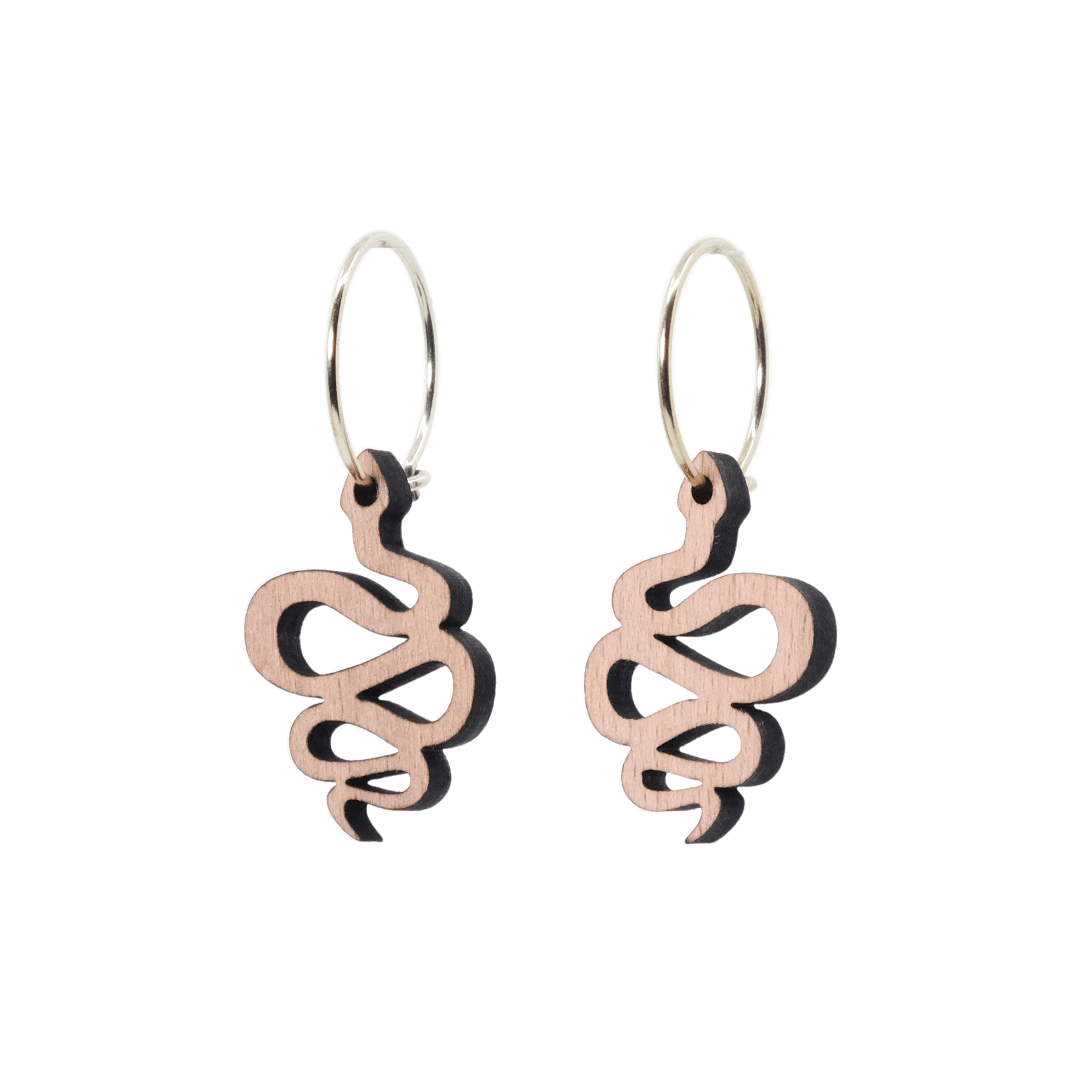 Cille Øreringe Sølv øreringe | Bæredygtige træ øreringe | Designer træ smykker i sølv | DIBB Design