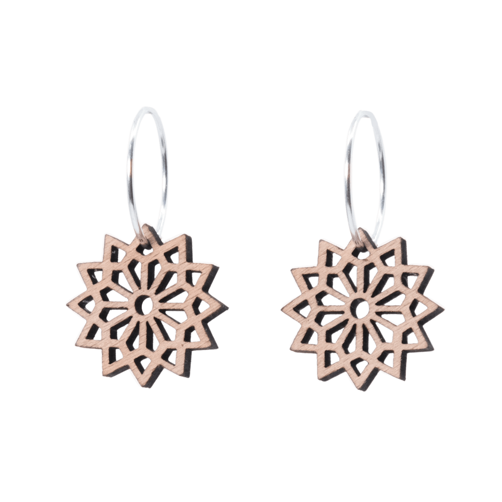 Clara Øreringe Sølv øreringe | Bæredygtige træ øreringe | Designer træ smykker i sølv | DIBB Design