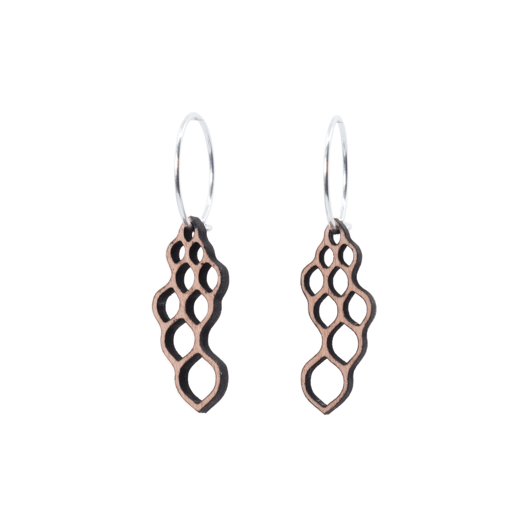 Filippa Øreringe Sølv øreringe | Bæredygtige træ øreringe | Designer træ smykker i sølv | DIBB Design