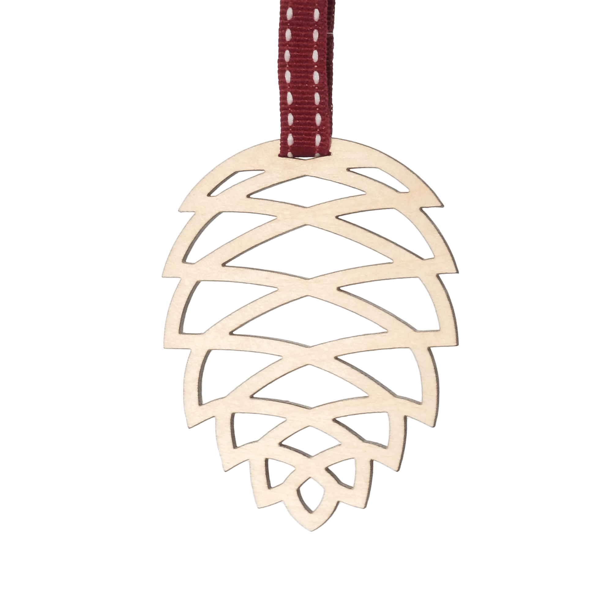 Julekogle, træ - 2stk Sølv øreringe | Bæredygtige træ øreringe | Designer træ smykker i sølv | DIBB Design