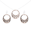 Laila Sæt Sølv øreringe | Bæredygtige træ øreringe | Designer træ smykker i sølv | DIBB Design