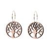 DIBB Design Øreringe Forgyldt sølv Liv Øreringe Liv - Sølv øreringe | Bæredygtige træ smykker | Håndlavet design 