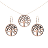 Liv Sæt Sølv øreringe | Bæredygtige træ øreringe | Designer træ smykker i sølv | DIBB Design