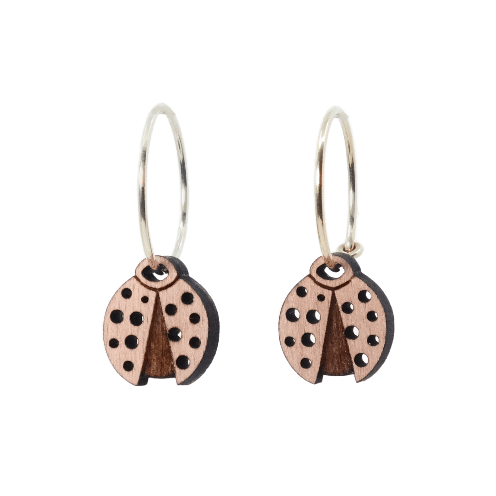 Marie Øreringe Sølv øreringe | Bæredygtige træ øreringe | Designer træ smykker i sølv | DIBB Design