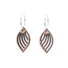 Maya Øreringe Sølv øreringe | Bæredygtige træ øreringe | Designer træ smykker i sølv | DIBB Design