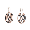 Nanna Øreringe Sølv øreringe | Bæredygtige træ øreringe | Designer træ smykker i sølv | DIBB Design
