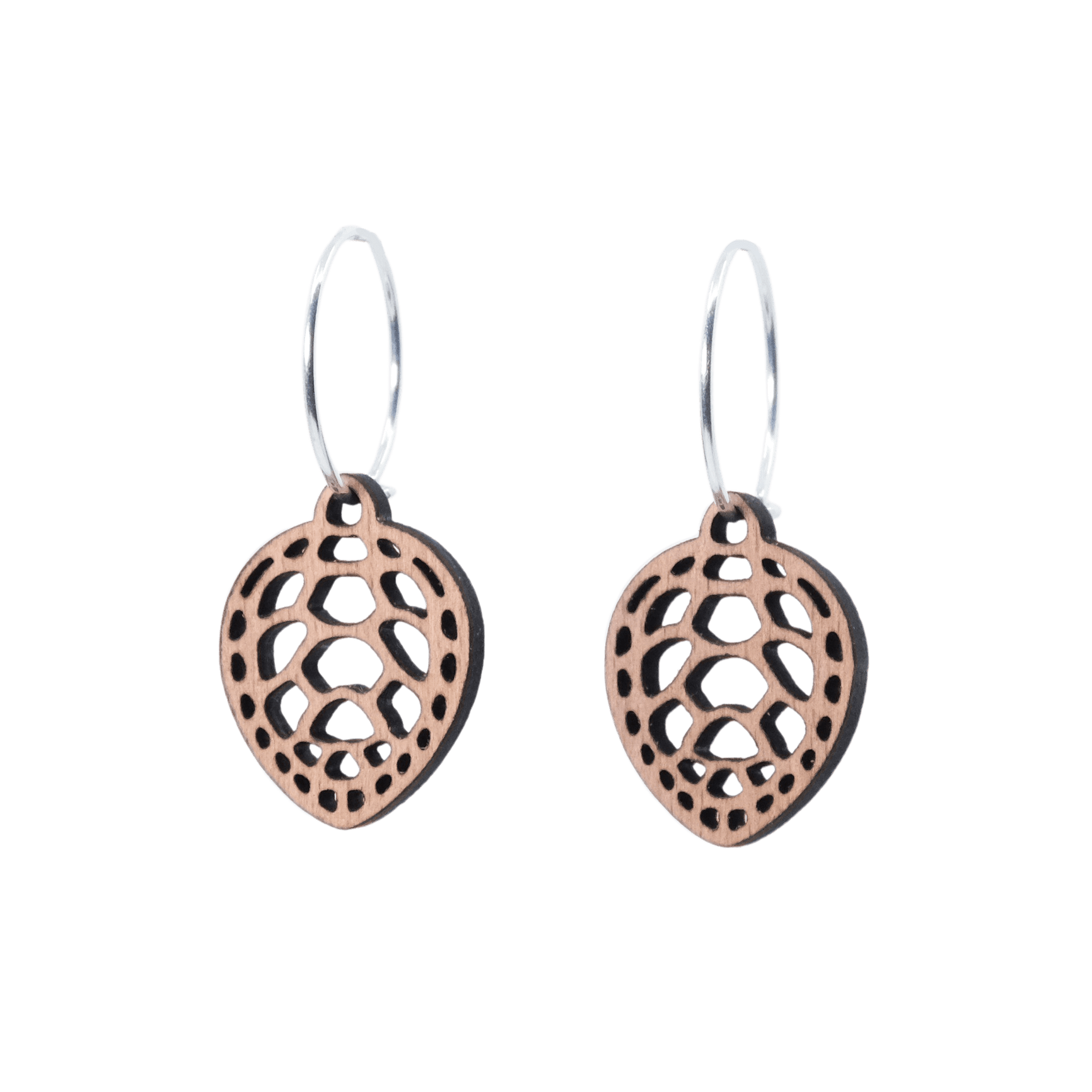 Saga Øreringe Sølv øreringe | Bæredygtige træ øreringe | Designer træ smykker i sølv | DIBB Design