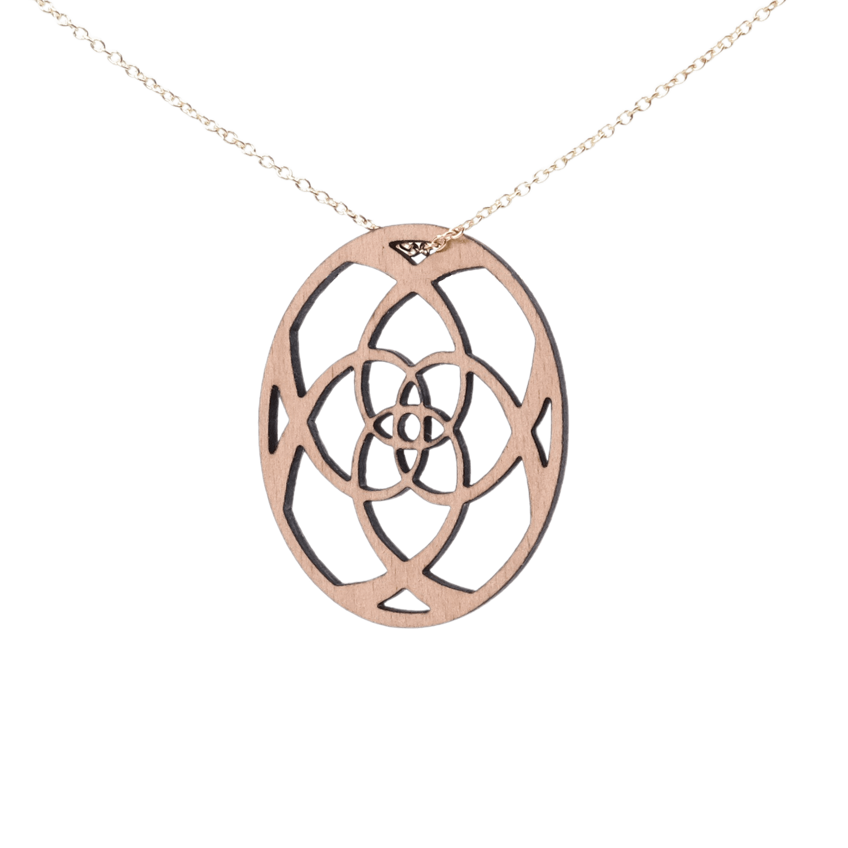 DIBB Design Halskæde Forgyldt sølv Agnes Halskæde Agnes - Sølv halskæde | Bæredygtige træ smykker | Håndlavet design 