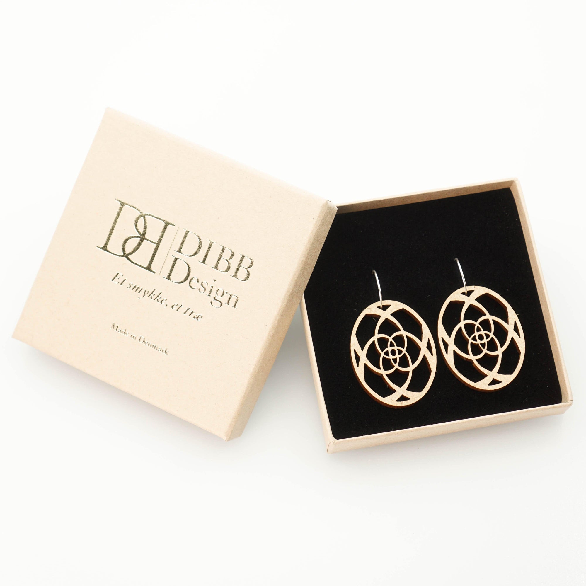 DIBB Design Øreringe Agnes Øreringe Agnes - Sølv øreringe | Bæredygtige træ smykker | Håndlavet design 