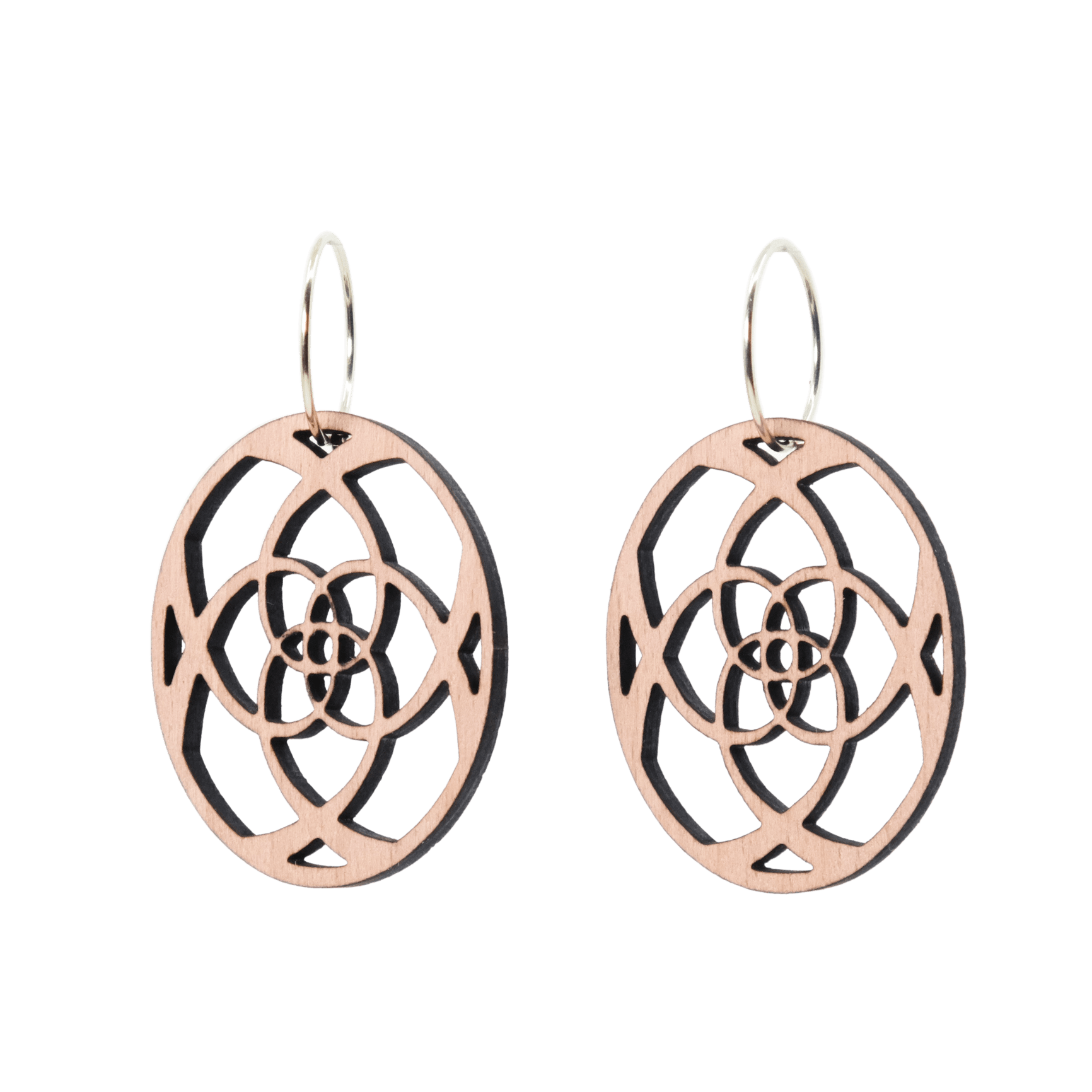 DIBB Design Øreringe Forgyldt sølv Agnes Øreringe Agnes - Sølv øreringe | Bæredygtige træ smykker | Håndlavet design 
