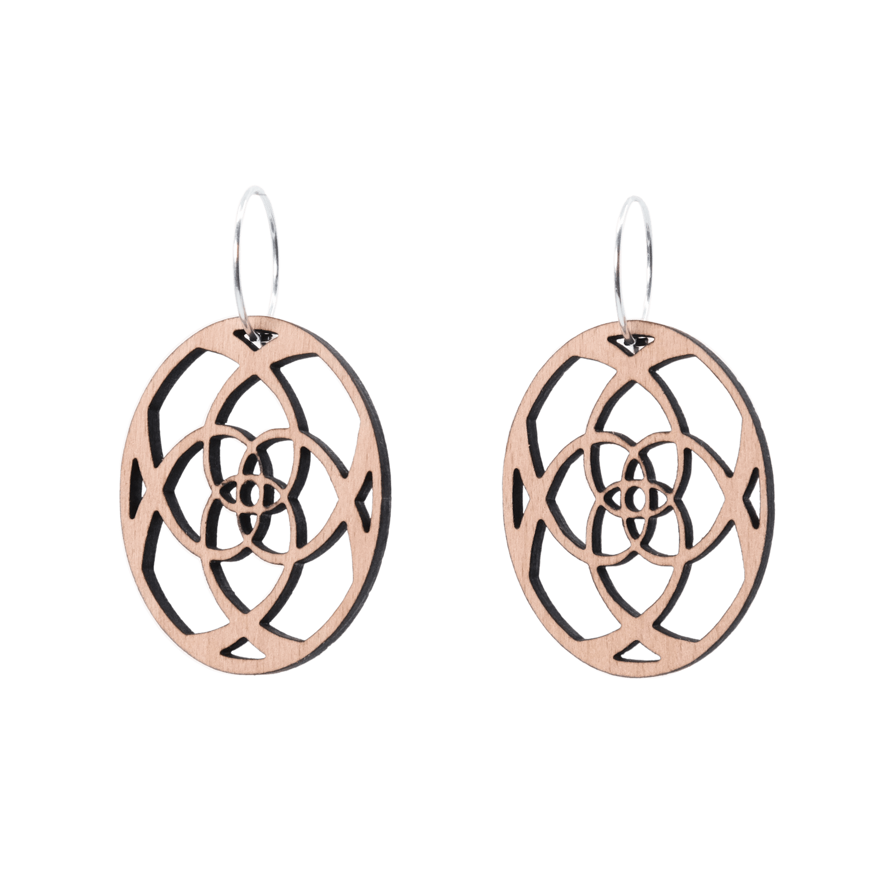 Agnes Øreringe Sølv øreringe | Bæredygtige træ øreringe | Designer træ smykker i sølv | DIBB Design