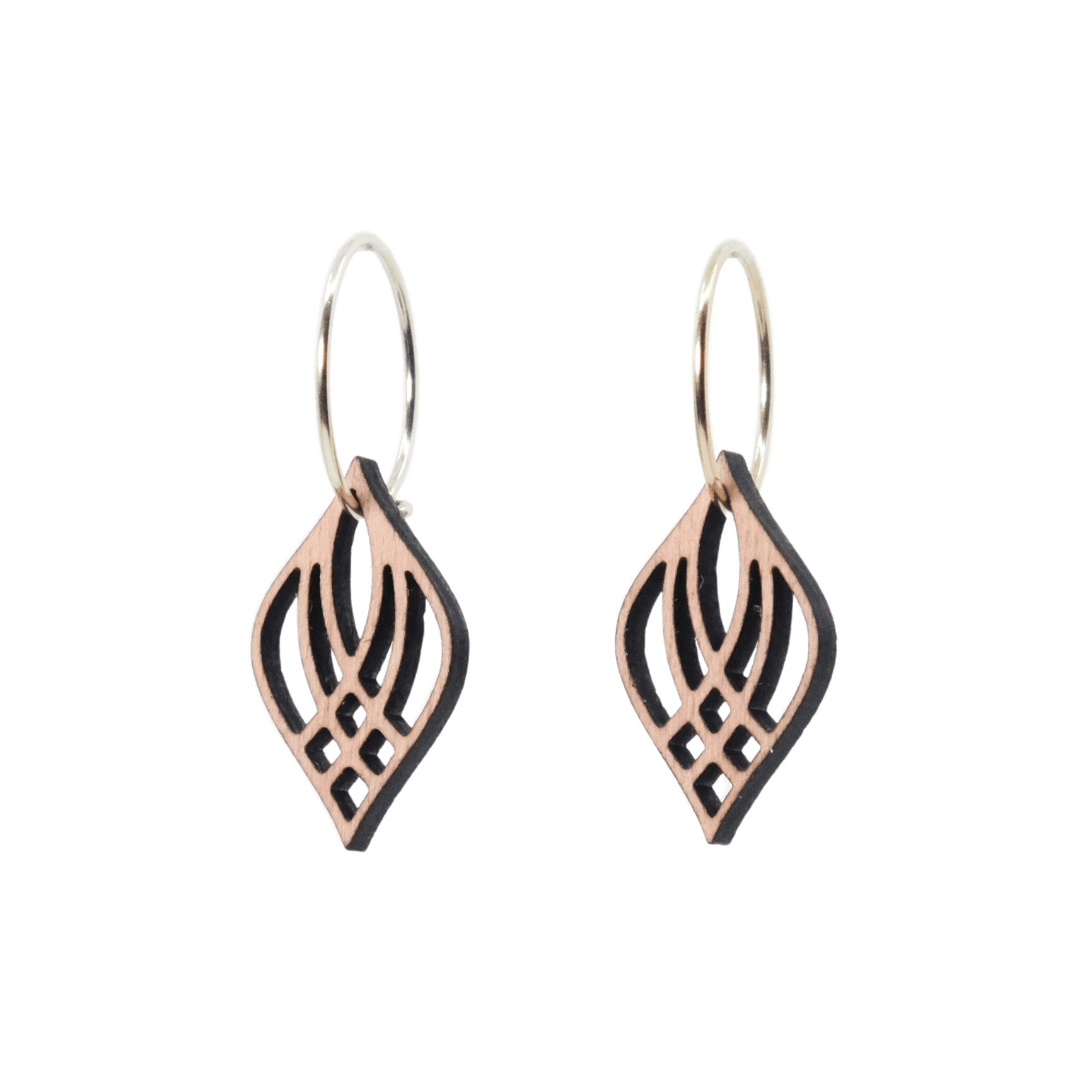 Alma Øreringe Sølv øreringe | Bæredygtige træ øreringe | Designer træ smykker i sølv | DIBB Design