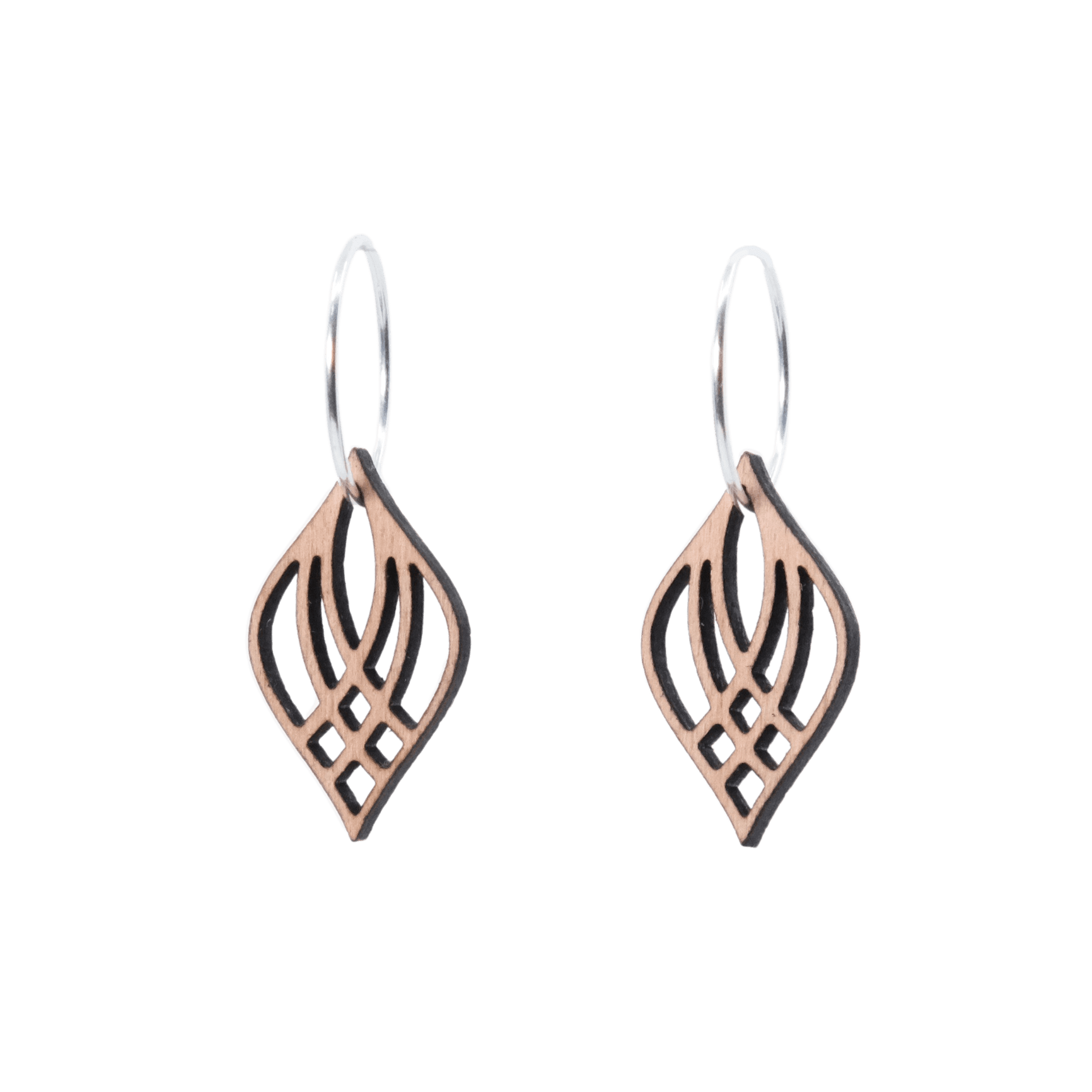 DIBB Design Øreringe Sølv Alma Øreringe Alma - Sølv øreringe | Bæredygtige træ smykker | Håndlavet design 