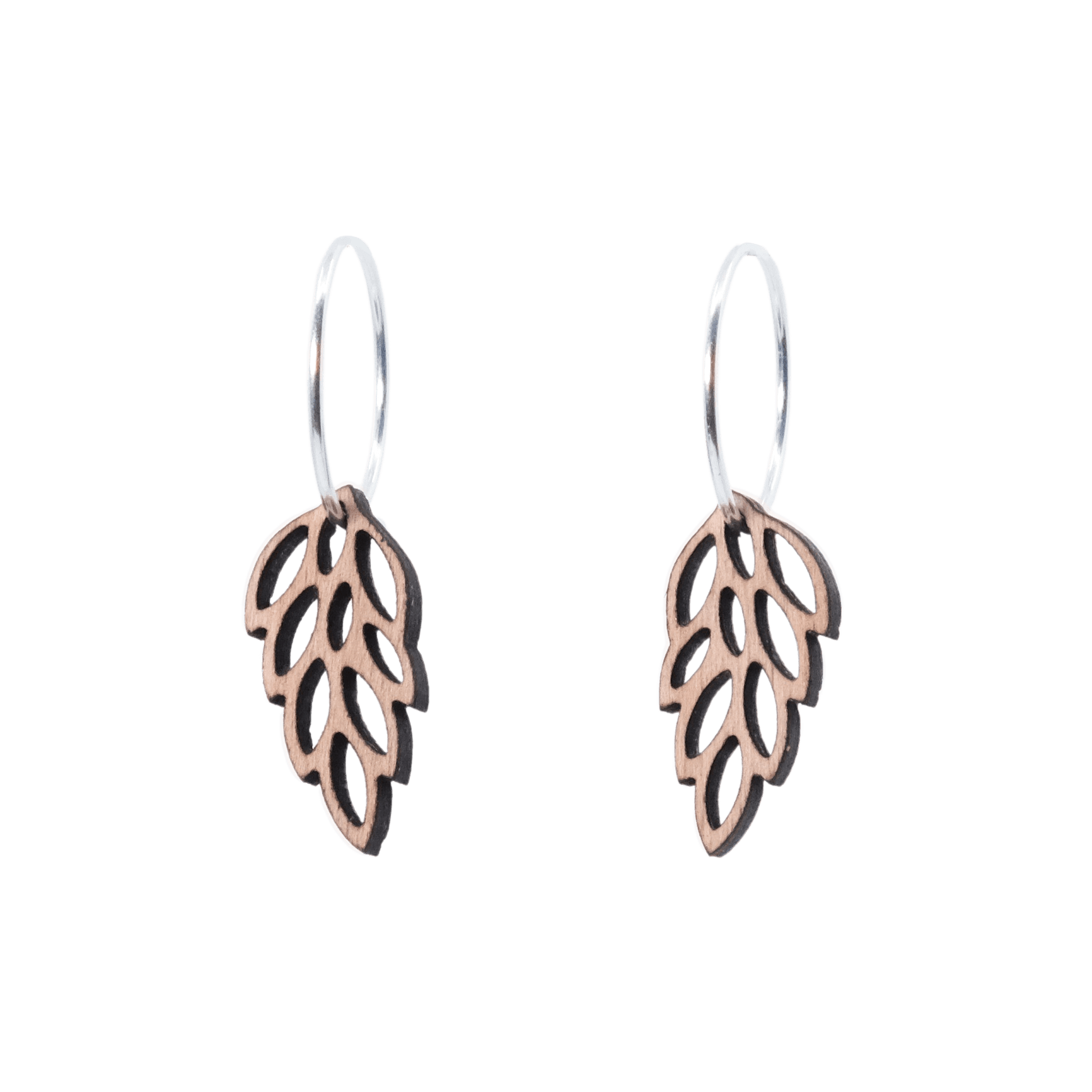 DIBB Design Øreringe Sølv April Øreringe April - Sølv øreringe | Bæredygtige træ smykker | Håndlavet design 