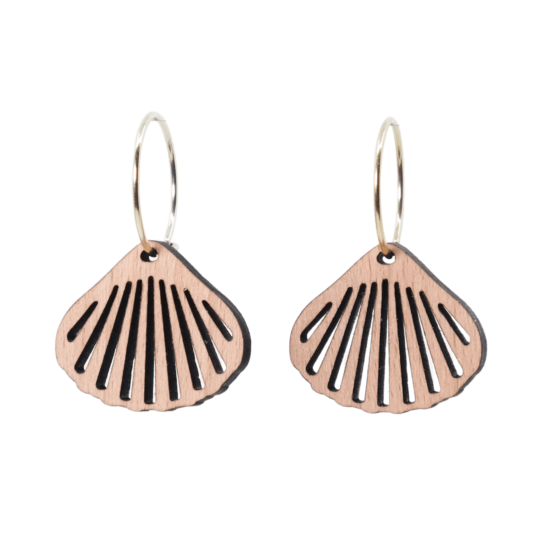 DIBB Design Øreringe Forgyldt sølv Ariel Øreringe Ariel - Sølv øreringe | Bæredygtige træ smykker | Håndlavet design 