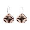 Ariel Øreringe Sølv øreringe | Bæredygtige træ øreringe | Designer træ smykker i sølv | DIBB Design