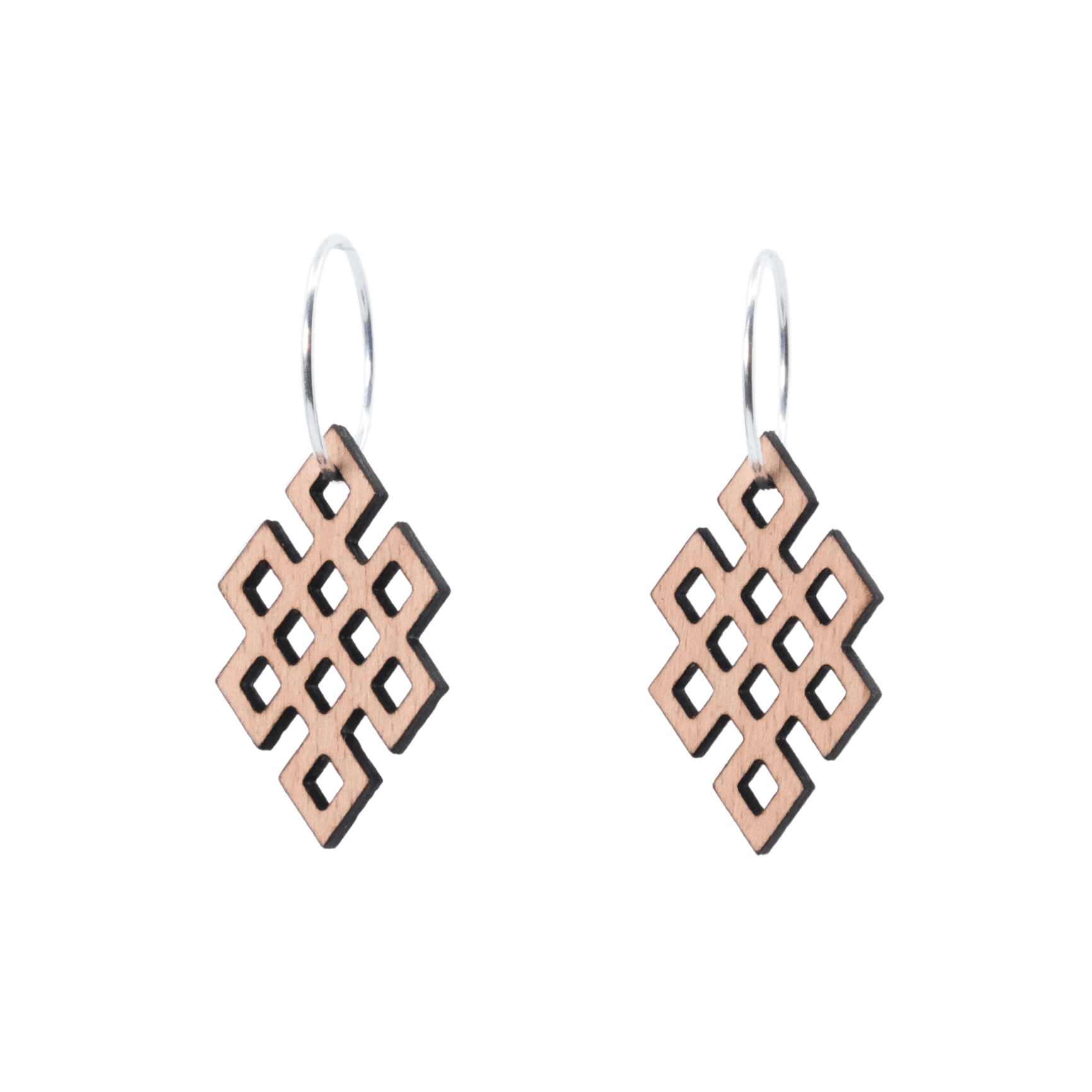 DIBB Design Øreringe Sølv Asta Øreringe Asta - Sølv øreringe | Bæredygtige træ smykker | Håndlavet design 