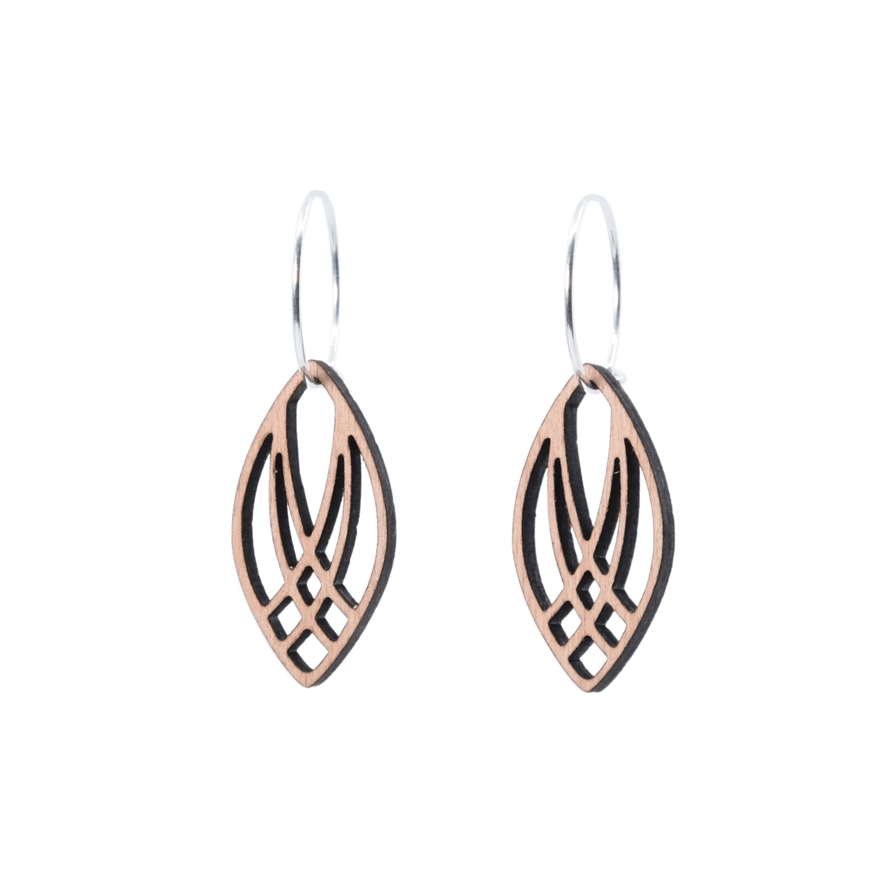 DIBB Design Øreringe Sølv Augusta Øreringe Augusta - Sølv øreringe | Bæredygtige træ smykker | Håndlavet design 