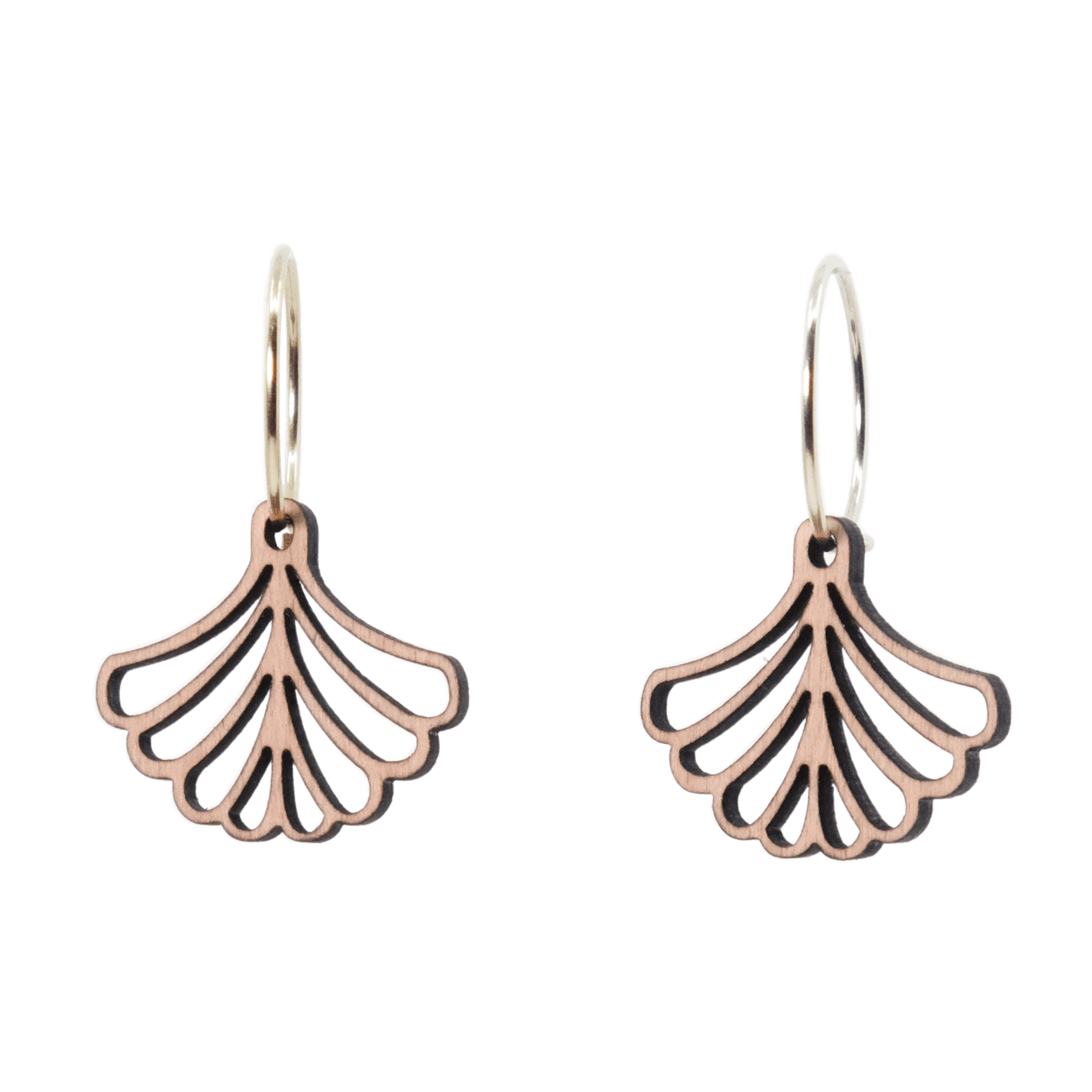 DIBB Design Øreringe Forgyldt sølv Aya Øreringe Aya - Sølv øreringe | Bæredygtige træ smykker | Håndlavet design 