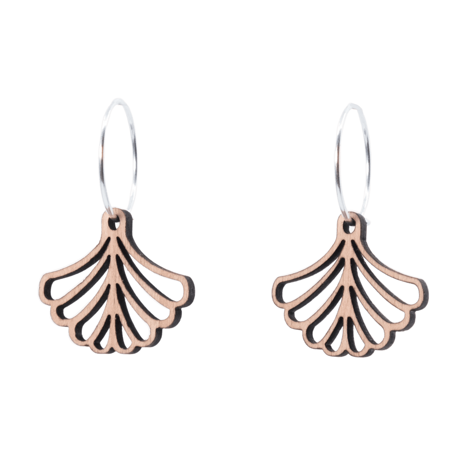 Aya Øreringe Sølv øreringe | Bæredygtige træ øreringe | Designer træ smykker i sølv | DIBB Design