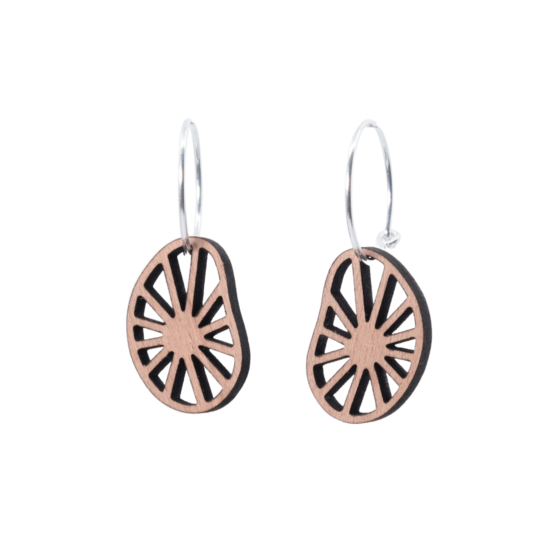 DIBB Design Øreringe Sølv Carla Øreringe Carla - Sølv øreringe | Bæredygtige træ smykker | Håndlavet design 