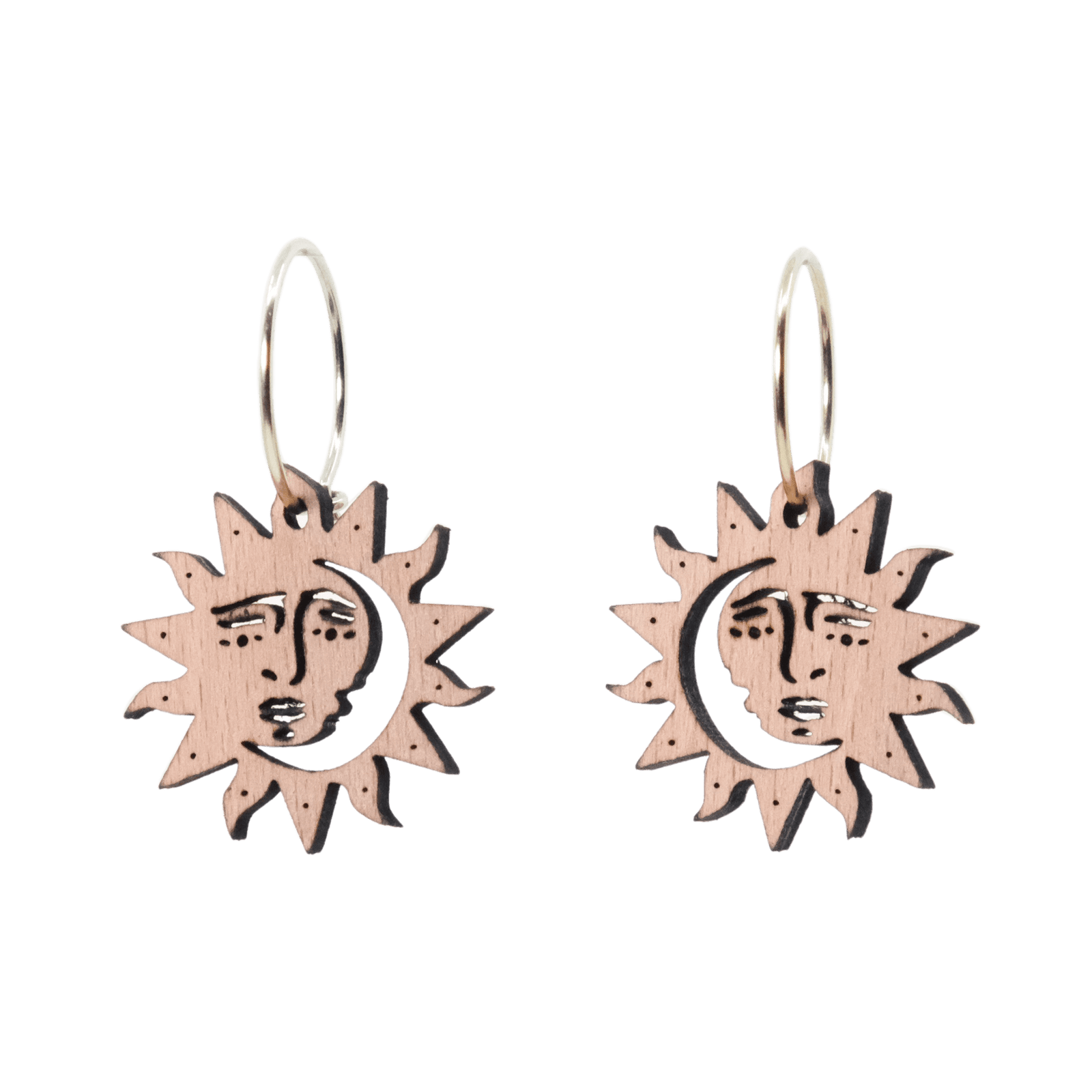 Dagmar Øreringe Sølv øreringe | Bæredygtige træ øreringe | Designer træ smykker i sølv | DIBB Design