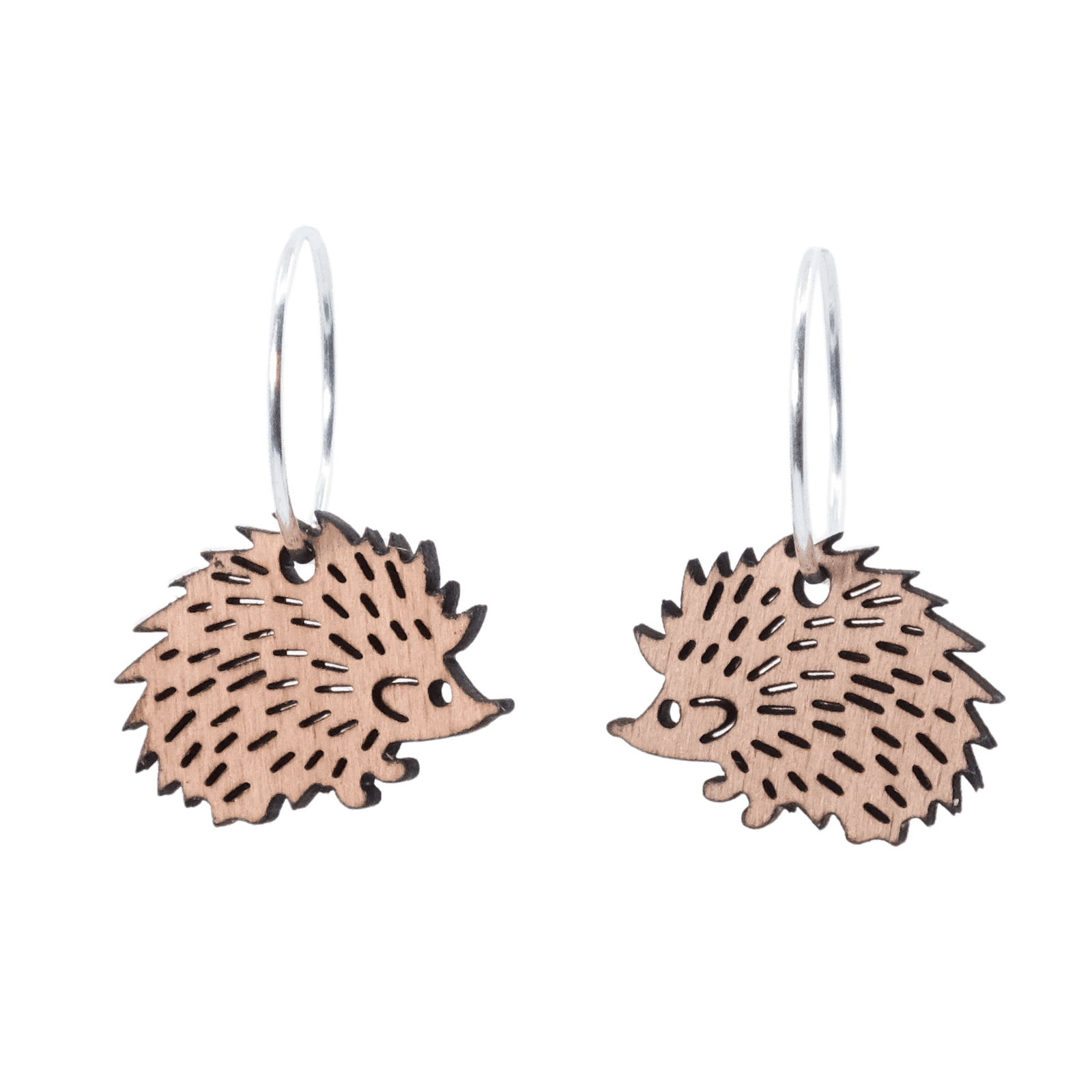 Ella Øreringe Sølv øreringe | Bæredygtige træ øreringe | Designer træ smykker i sølv | DIBB Design