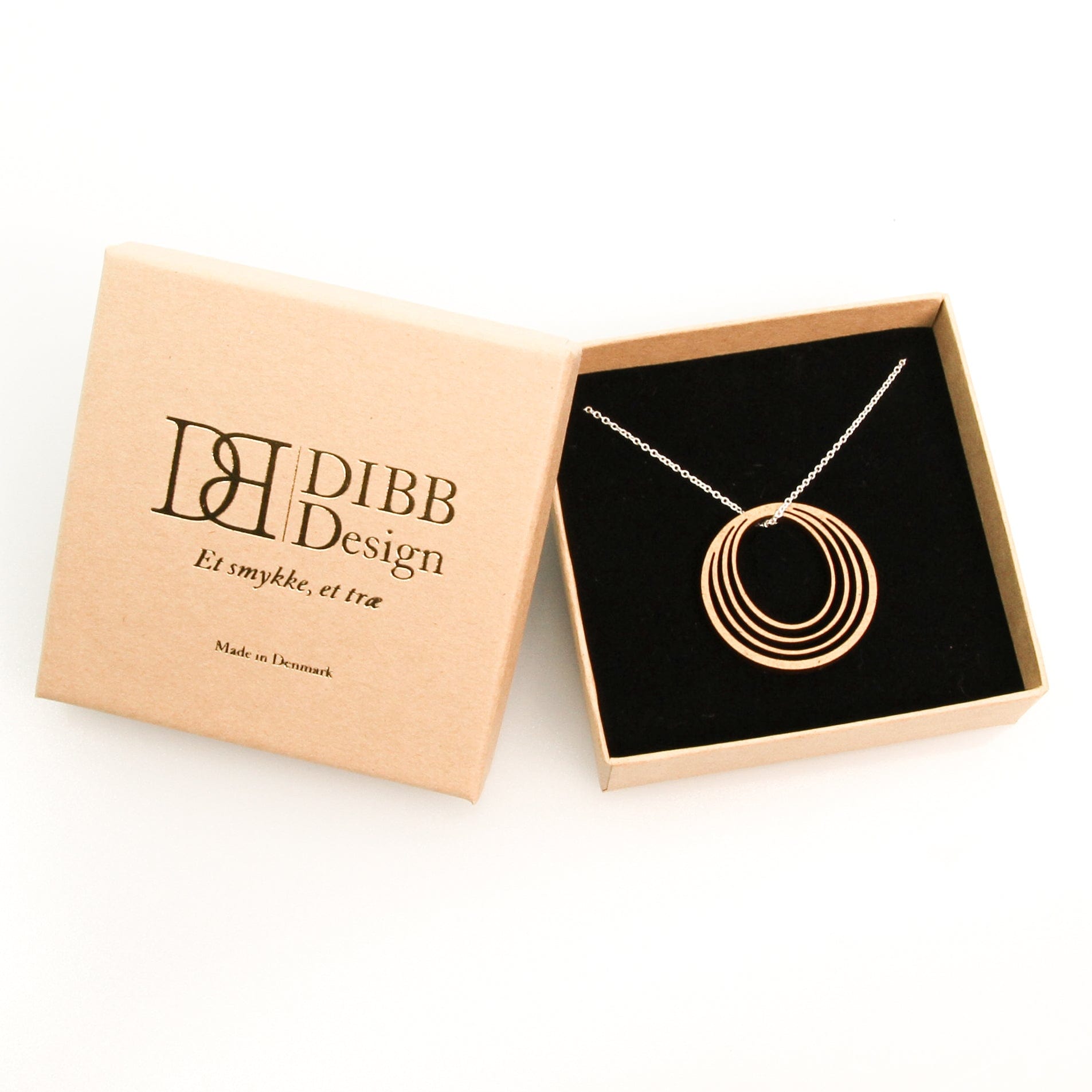 DIBB Design Halskæde Fiona Halskæde Fiona - Sølv halskæde | Bæredygtige træ smykker | Håndlavet design 