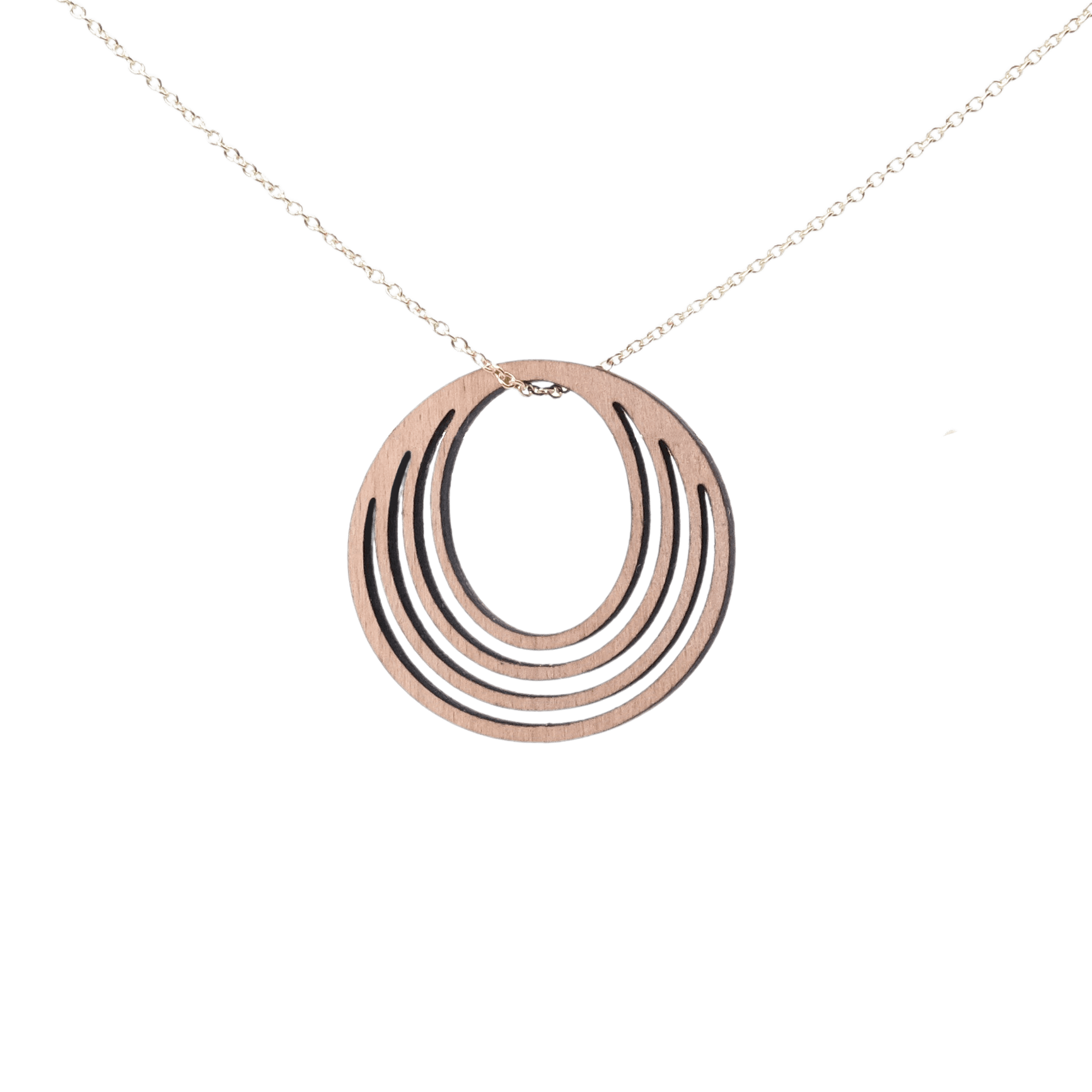 DIBB Design Halskæde Forgyldt sølv Fiona Halskæde Fiona - Sølv halskæde | Bæredygtige træ smykker | Håndlavet design 