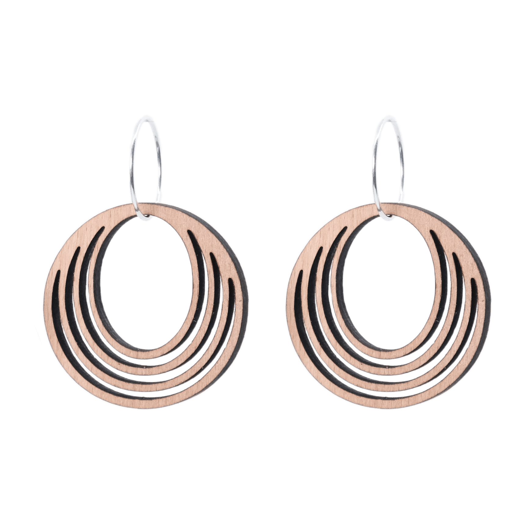 DIBB Design Øreringe Sølv Fiona Øreringe Fiona - Sølv øreringe | Bæredygtige træ smykker | Håndlavet design 