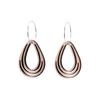 Frida Øreringe Sølv øreringe | Bæredygtige træ øreringe | Designer træ smykker i sølv | DIBB Design