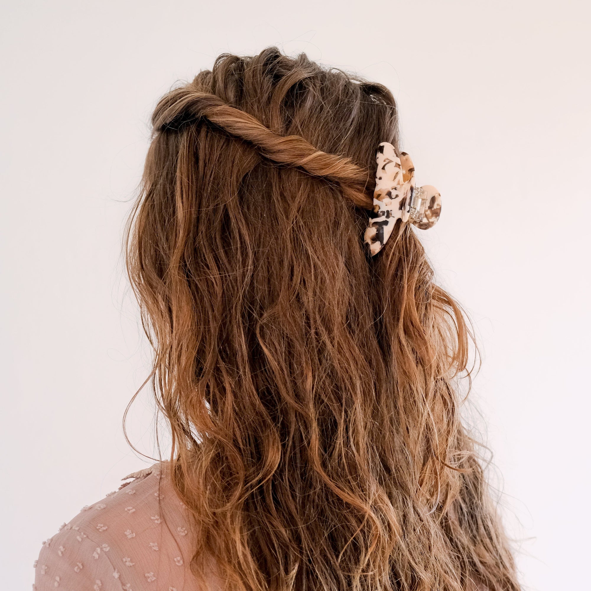 DIBB Design Hårklemme Beige/Mørkebrun