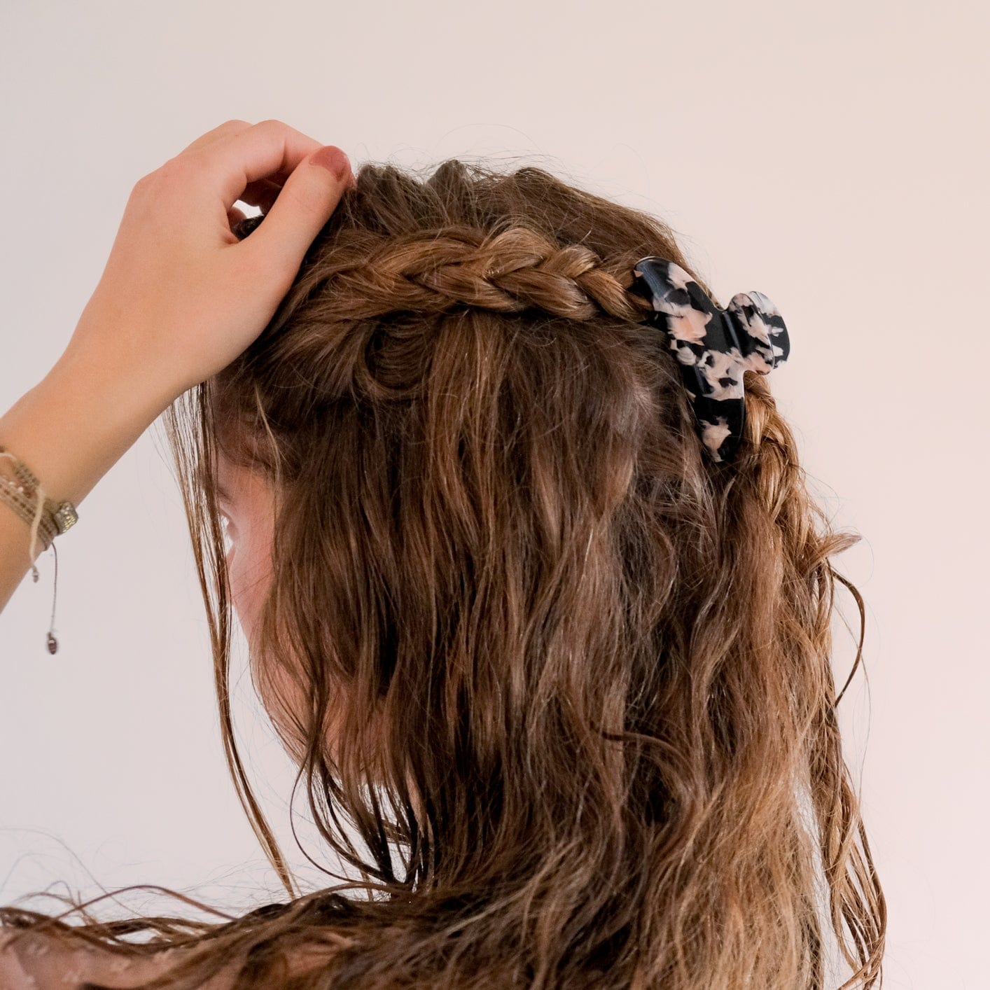 DIBB Design Hårklemme Rosa/Sort