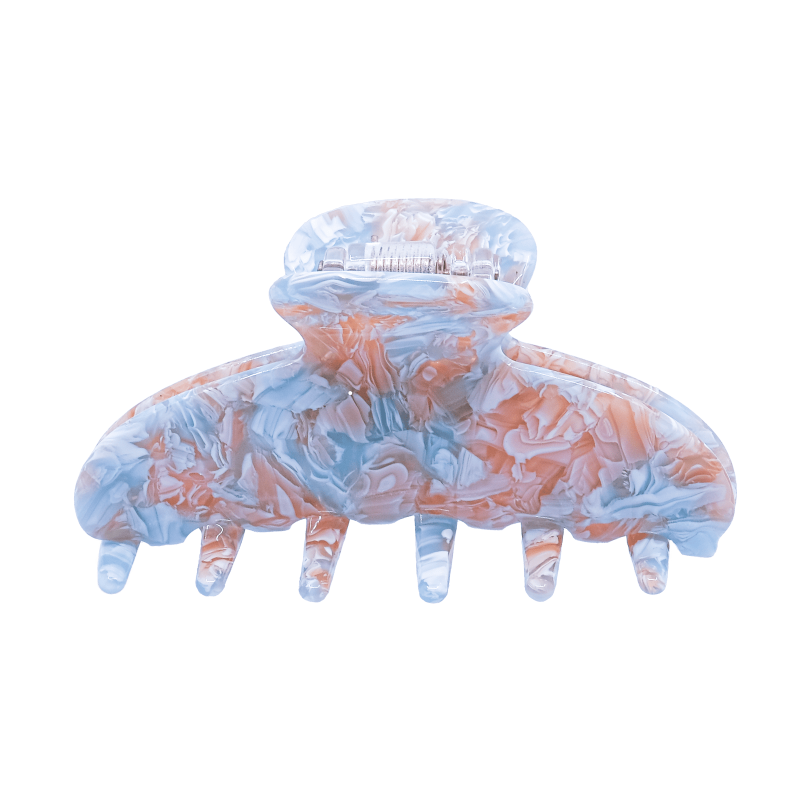 Hårklemme Turkis/Rosa Sølv øreringe | Bæredygtige træ øreringe | Designer træ smykker i sølv | DIBB Design