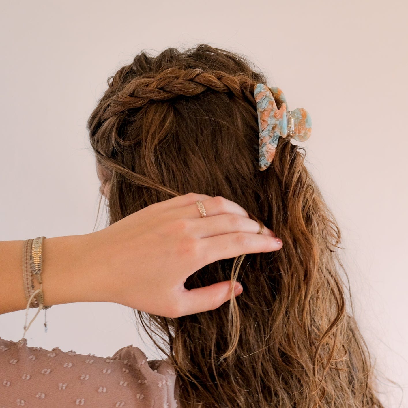 DIBB Design Hårklemme Turkis/Rosa