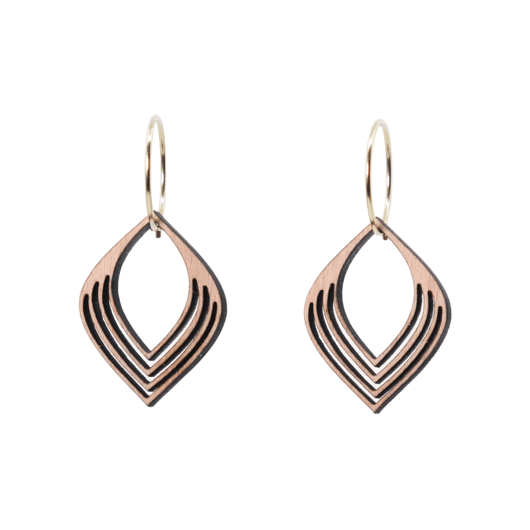 Ida Øreringe Sølv øreringe | Bæredygtige træ øreringe | Designer træ smykker i sølv | DIBB Design