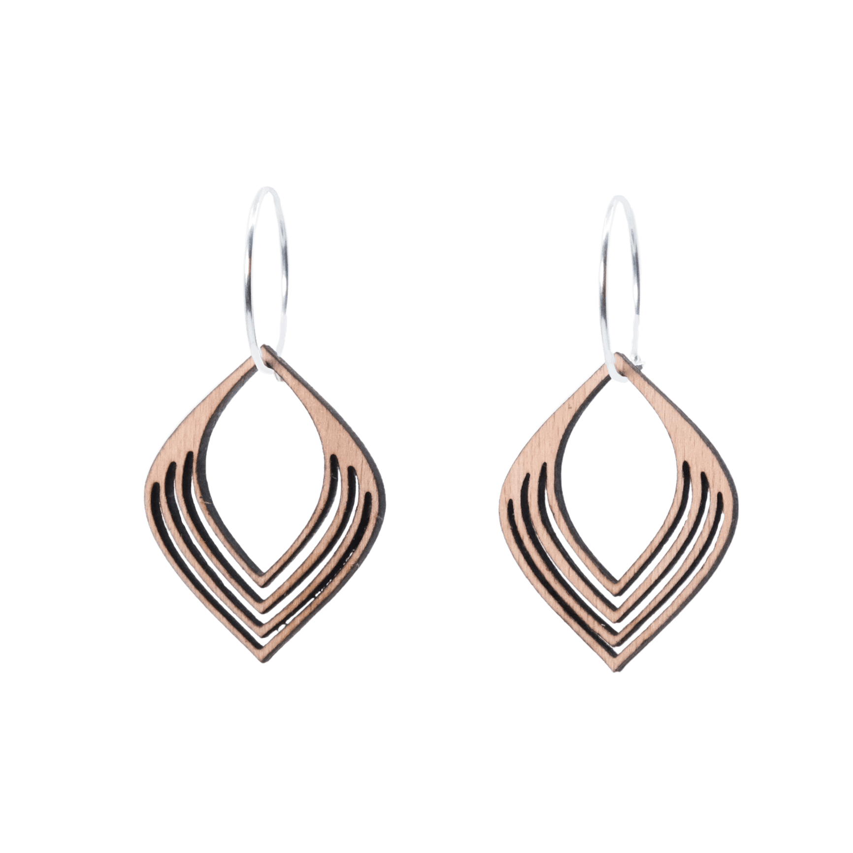 DIBB Design Øreringe Sølv Ida Øreringe Ida - Sølv øreringe | Bæredygtige træ smykker | Håndlavet design 