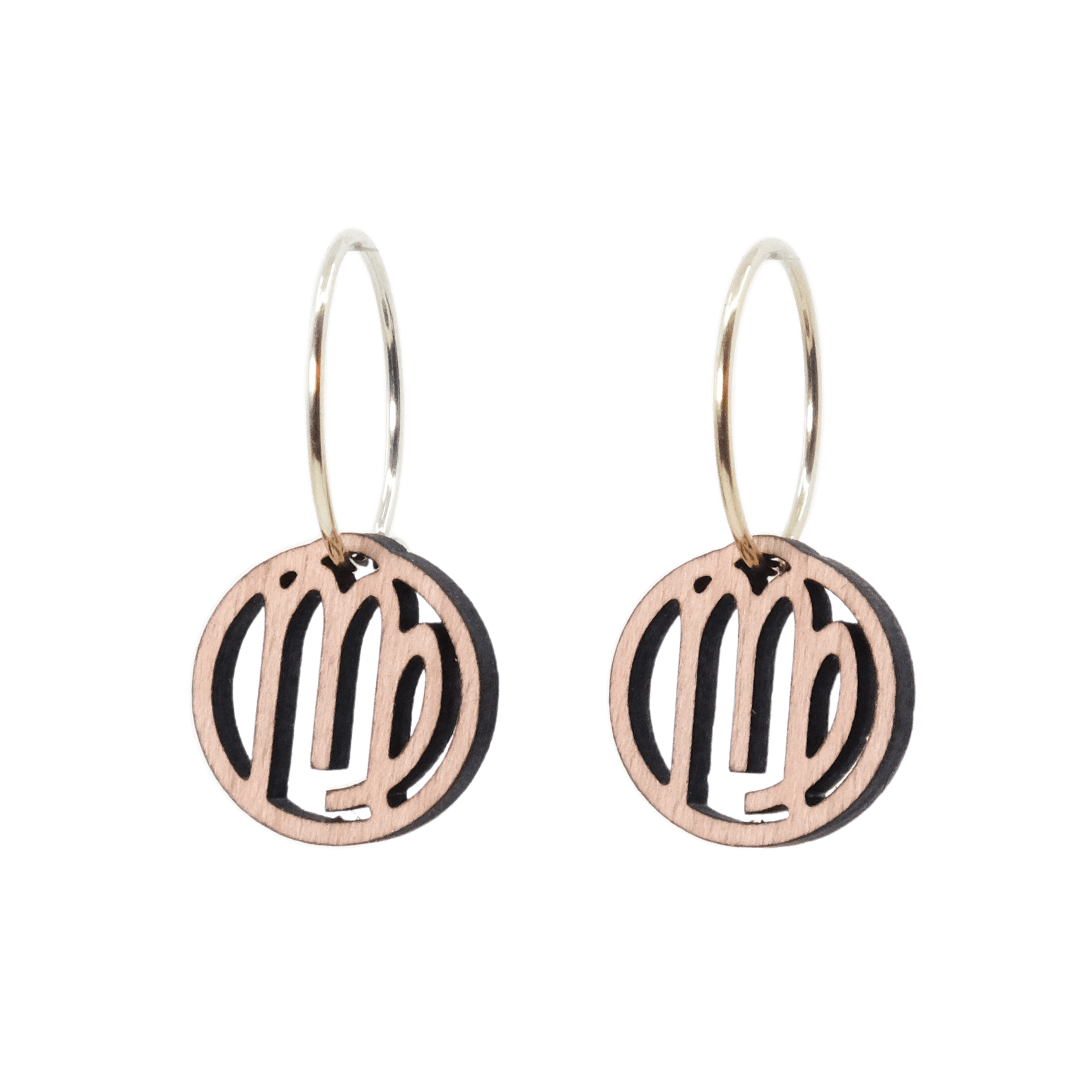 Jomfruen Øreringe Sølv øreringe | Bæredygtige træ øreringe | Designer træ smykker i sølv | DIBB Design
