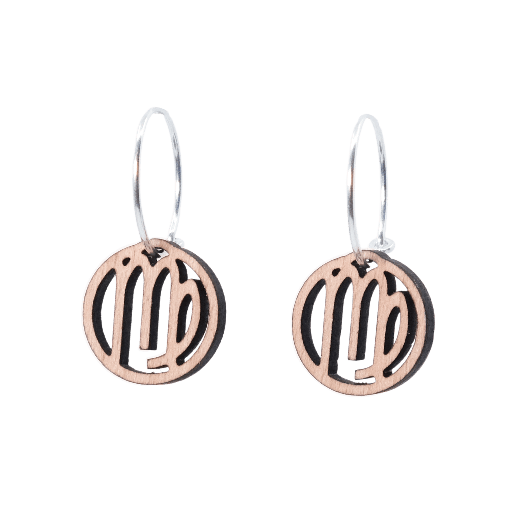 DIBB Design Øreringe Sølv Jomfruen Øreringe Jomfruen - Sølv øreringe | Bæredygtige træ smykker | Stjernetegn