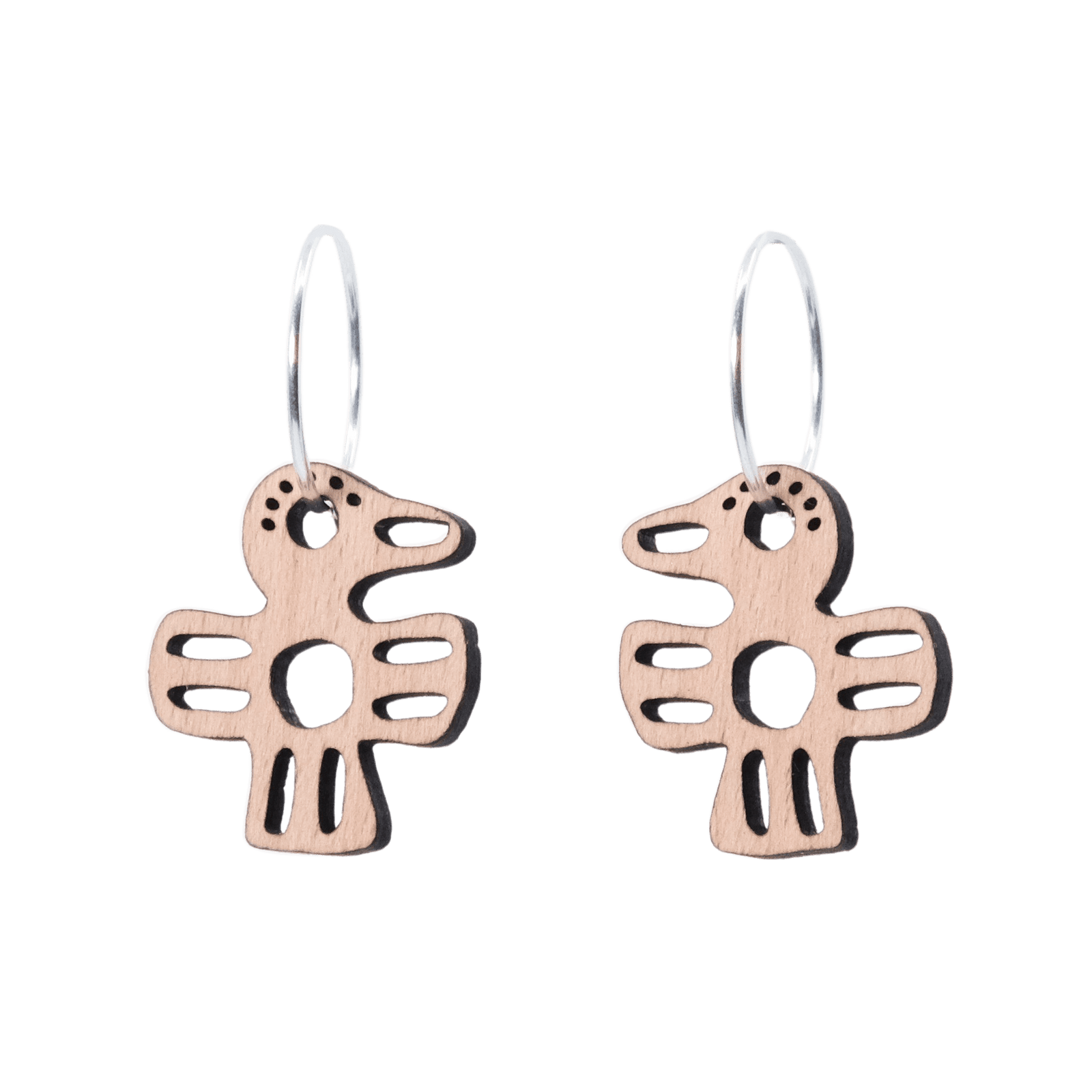 Kiki Øreringe Sølv øreringe | Bæredygtige træ øreringe | Designer træ smykker i sølv | DIBB Design