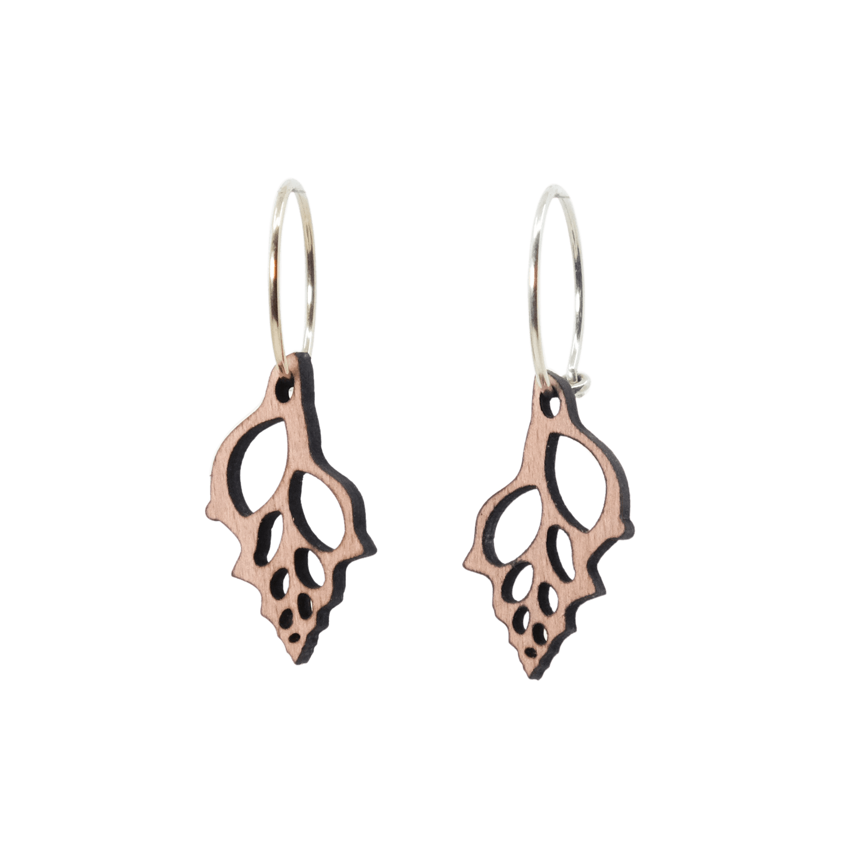 Kirsten Øreringe Sølv øreringe | Bæredygtige træ øreringe | Designer træ smykker i sølv | DIBB Design