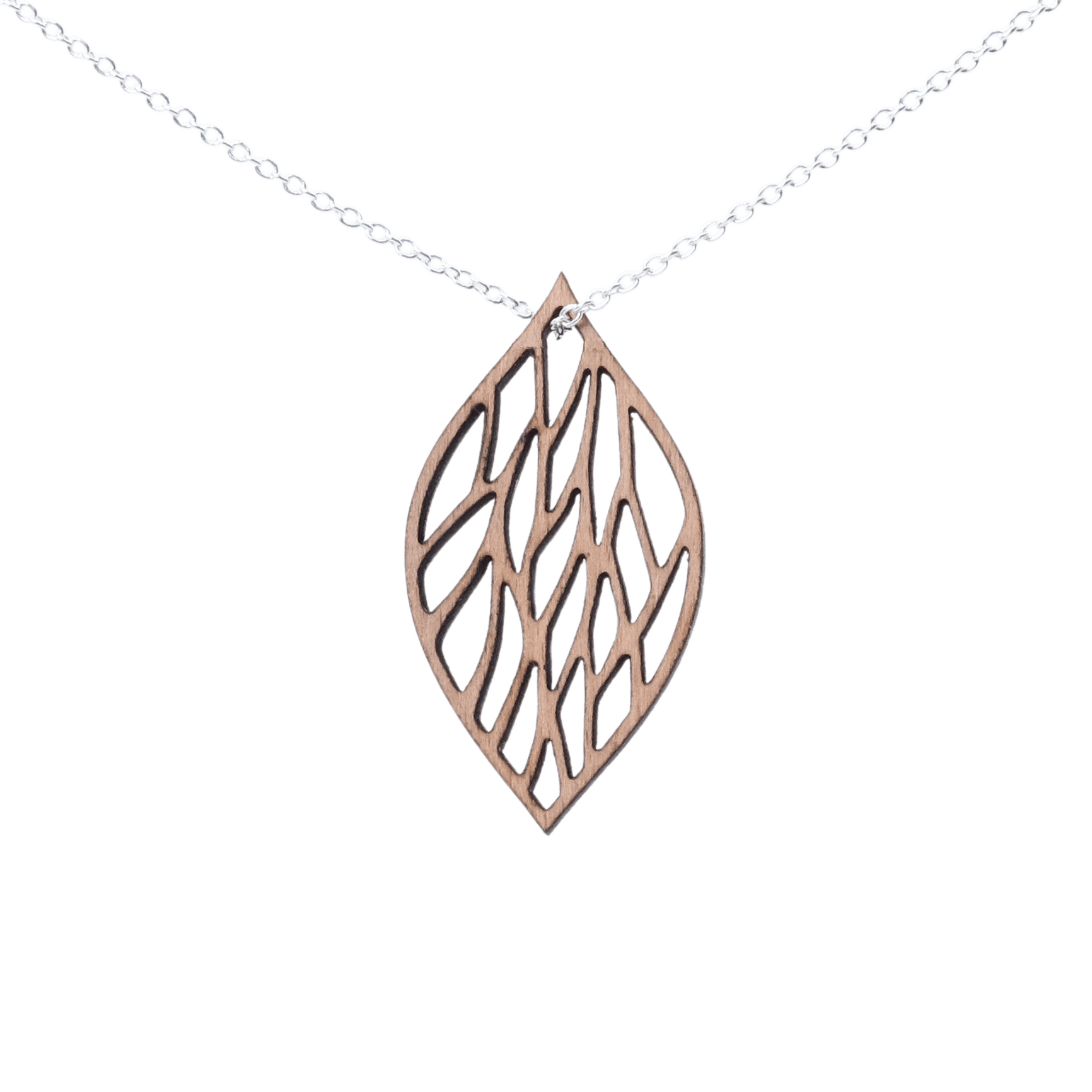 DIBB Design Halskæde Sølv Lærke Halskæde Lærke - Sølv halskæde | Bæredygtige træ smykker | Håndlavet design 