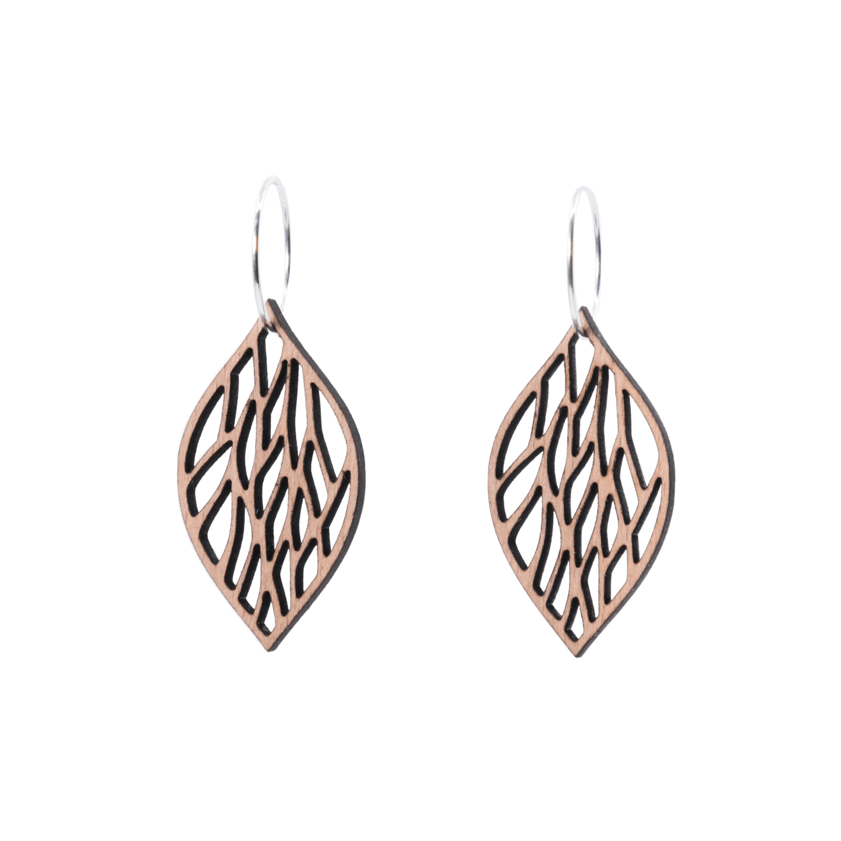 Lærke Øreringe Sølv øreringe | Bæredygtige træ øreringe | Designer træ smykker i sølv | DIBB Design