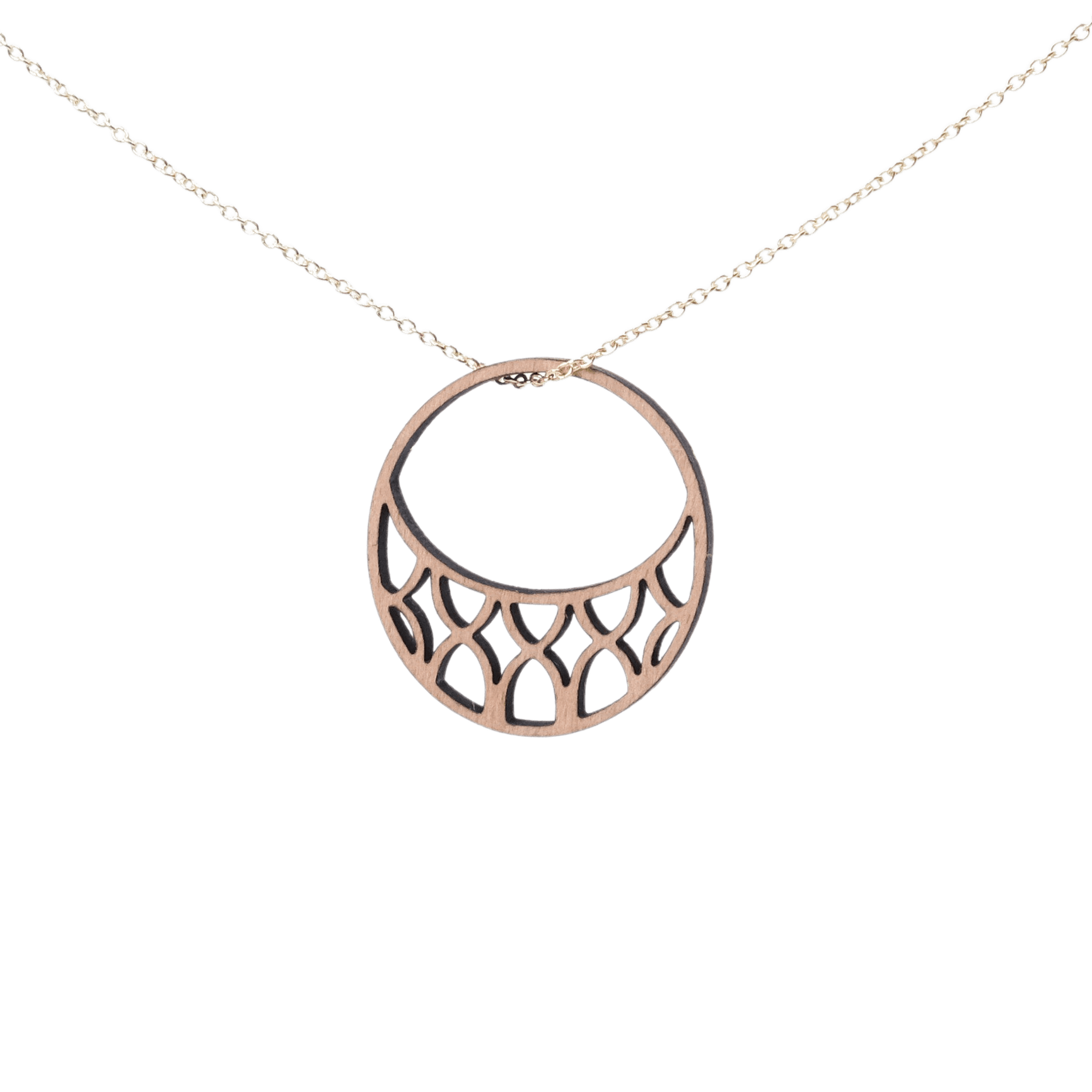 Laila Halskæde Sølv øreringe | Bæredygtige træ øreringe | Designer træ smykker i sølv | DIBB Design