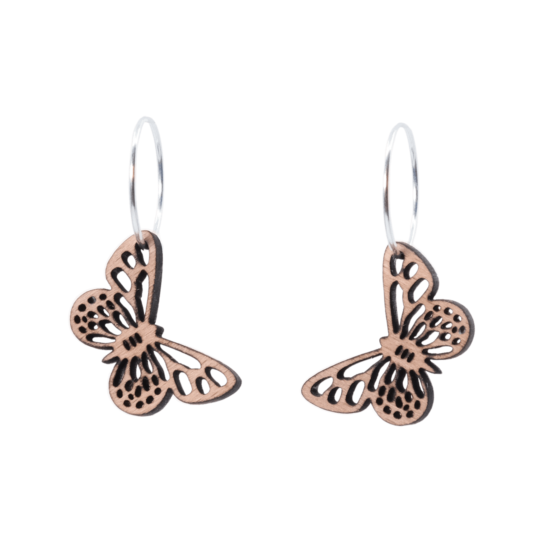 DIBB Design Øreringe Sølv Laura  Øreringe Laura - Sølv øreringe | Bæredygtige træ smykker | Håndlavet design 