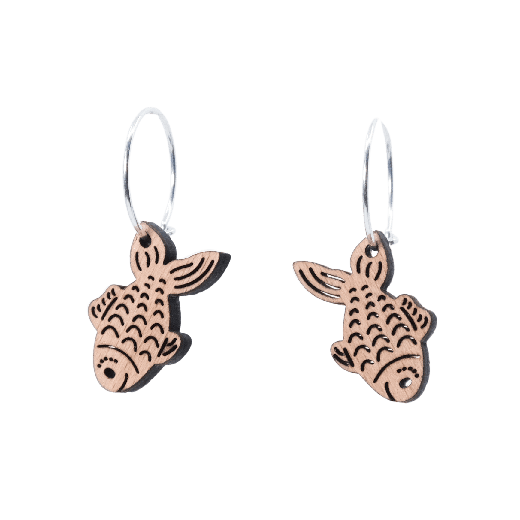 DIBB Design Øreringe Sølv Lilli Øreringe Lilli - Sølv øreringe | Bæredygtige træ smykker | Håndlavet design 