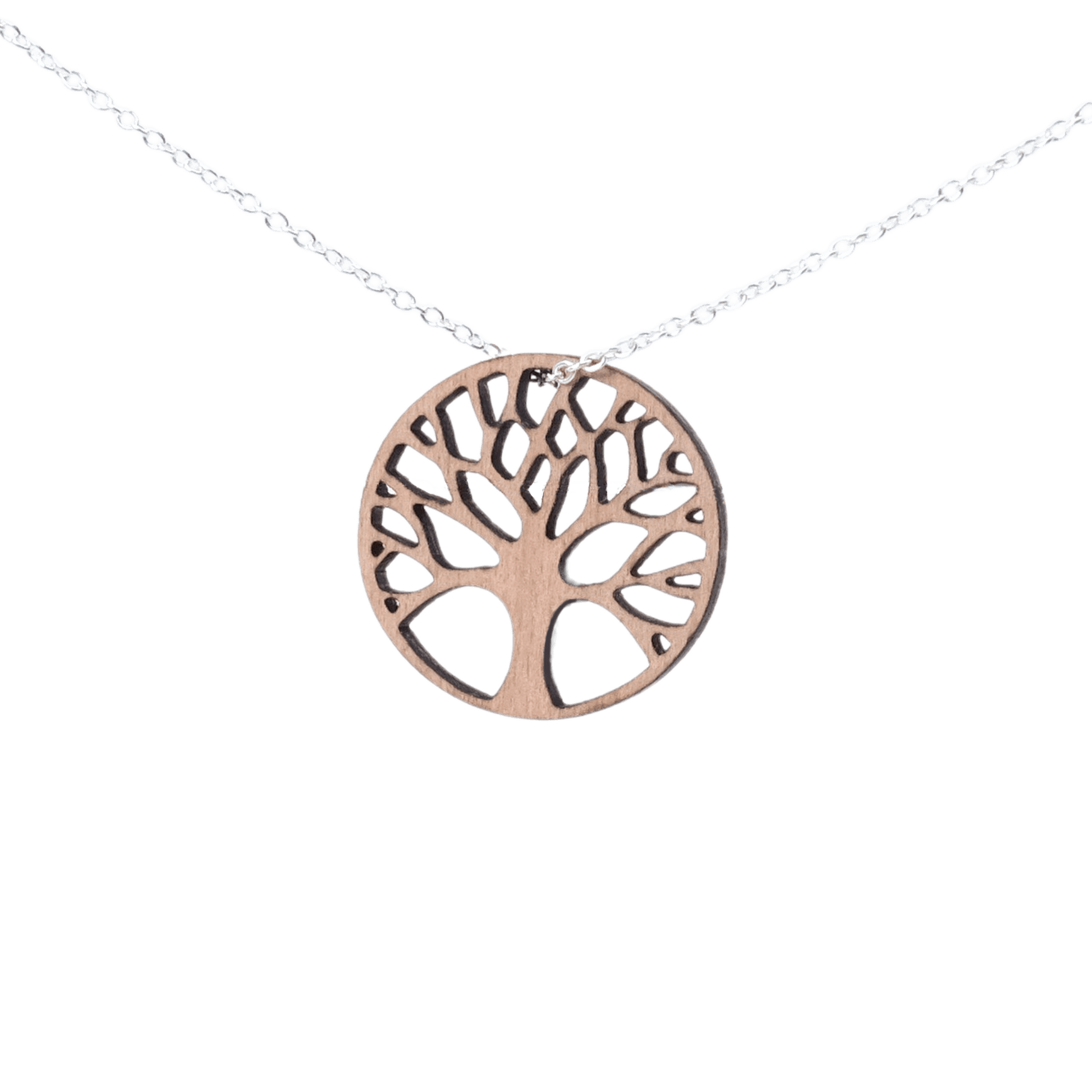 DIBB Design Halskæde Sølv Liv Halskæde Liv - Sølv halskæde | Bæredygtige træ smykker | Håndlavet design 