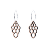Luna Øreringe Sølv øreringe | Bæredygtige træ øreringe | Designer træ smykker i sølv | DIBB Design