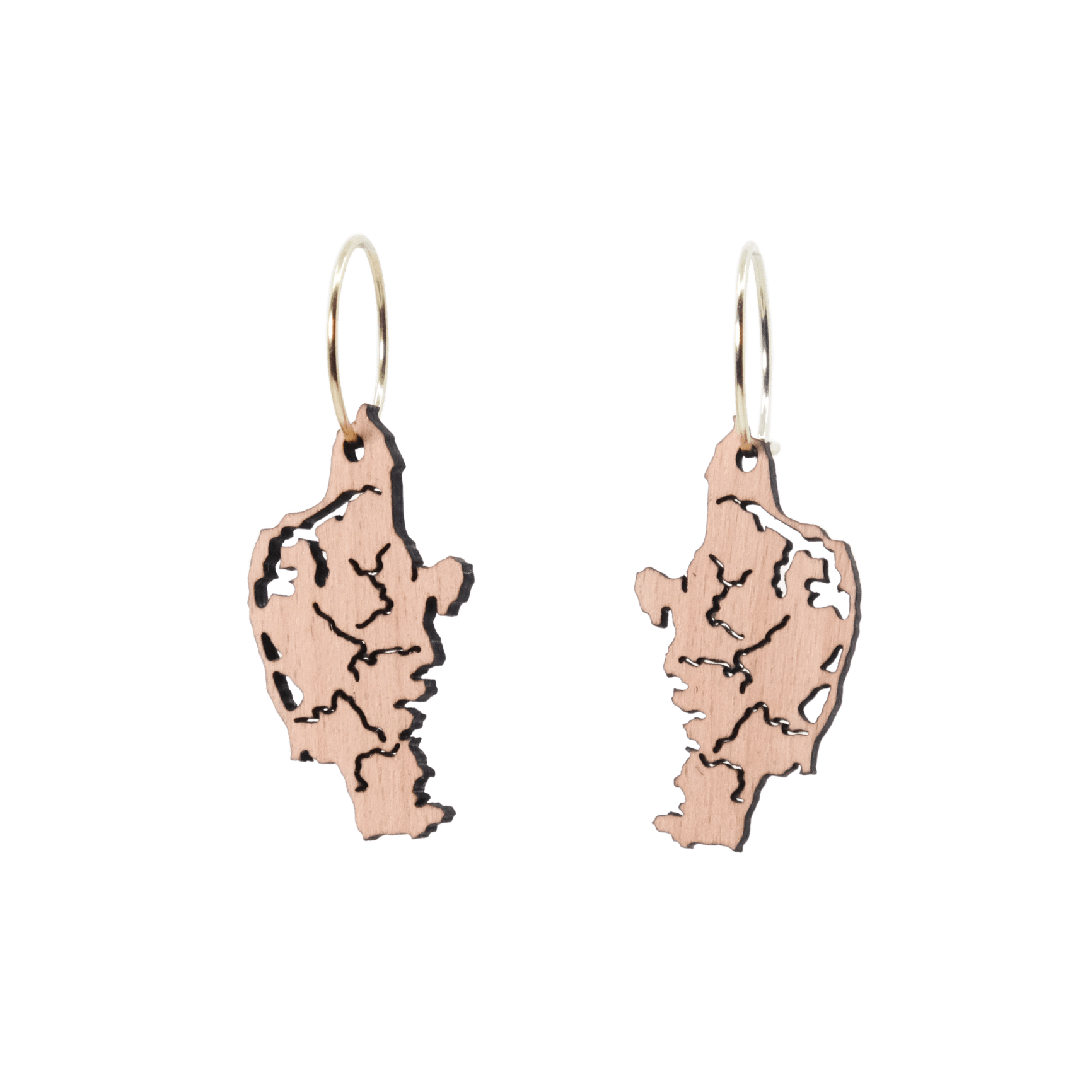 DIBB Design Øreringe Forgyldt sølv Margrethe Øreringe Margrethe-Forgyldte øreringe | Bæredygtige træ smykker | DIBB Design